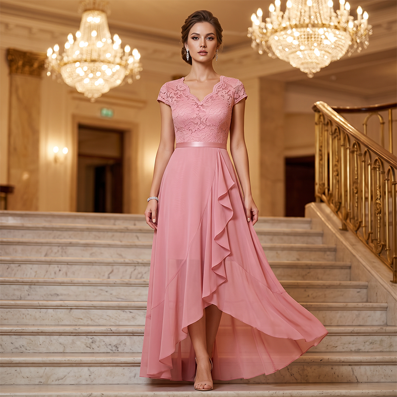 💖Last Day 50% OFF💃✨Elegant Lace Evening Dress – Romantic lace, flattering silhouette👗