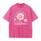 Unisex Vintage Washed Daisy Print Loose Fit T-Shirt