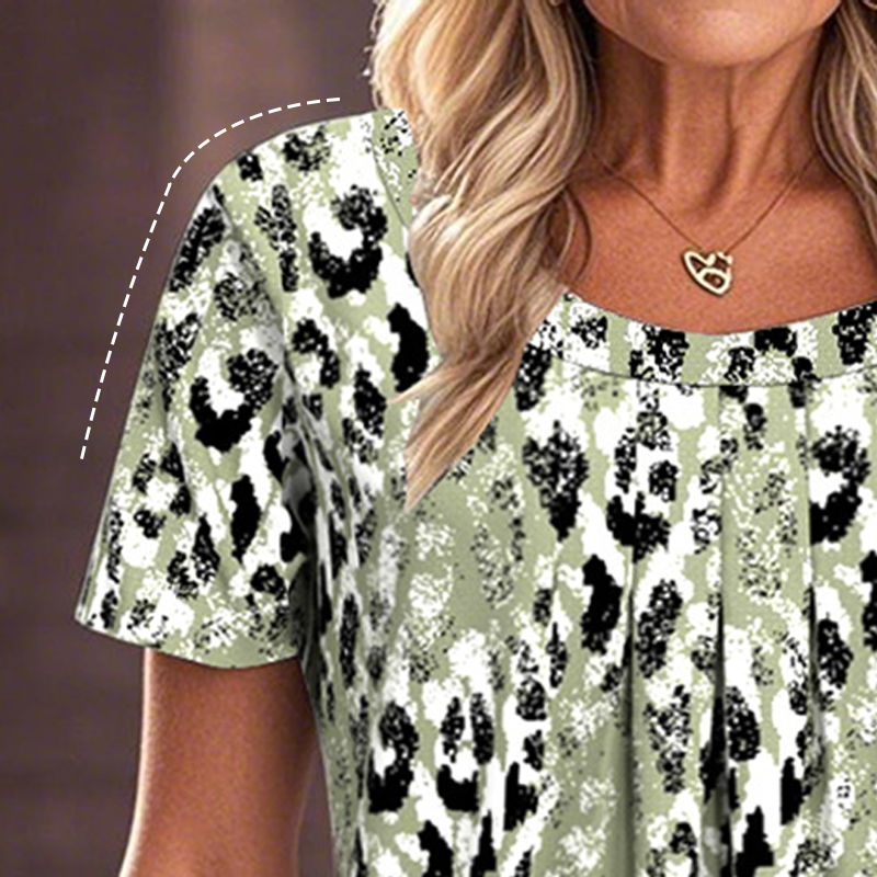 🎨👕 LIMITED TIME 50% OFF! 🌸Printed Round Neck Top – Vibrant print & effortless style – Stand out with ease. ✨