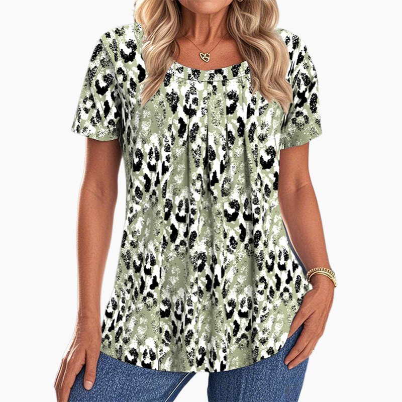 🎨👕 LIMITED TIME 50% OFF! 🌸Printed Round Neck Top – Vibrant print & effortless style – Stand out with ease. ✨