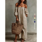 Women's Off-Shoulder Maxi Dress with Lantern Sleeves 🌸 Bare Shoulders, Billowy Sleeves – A Romantic Silhouette for Special Moments ✨
