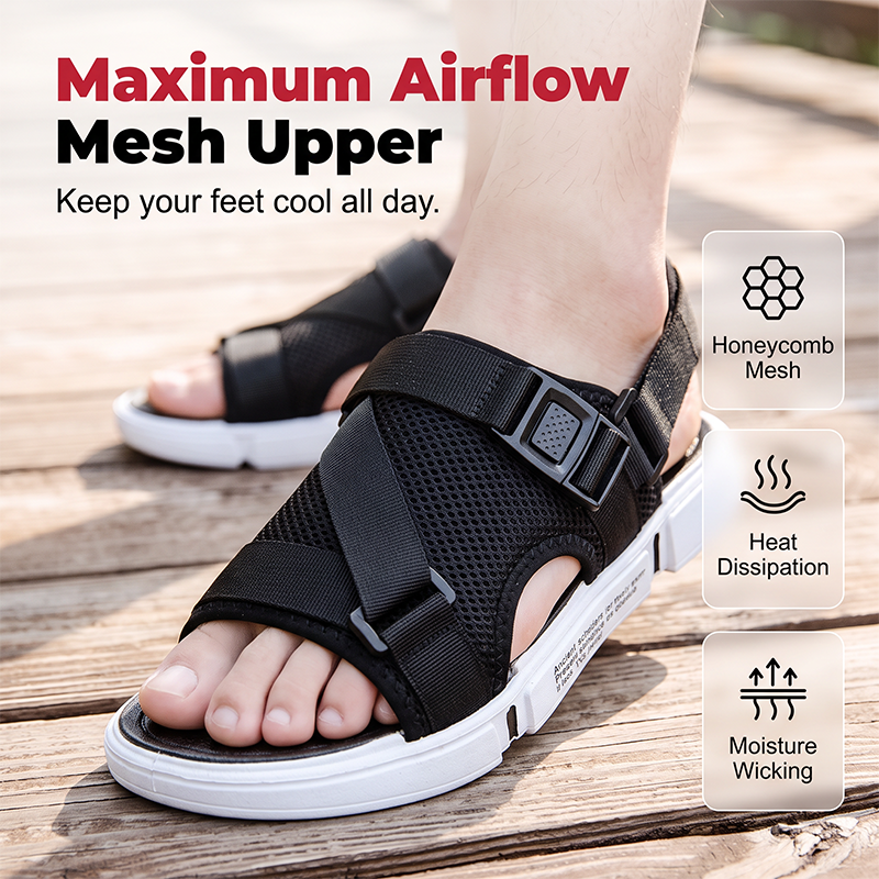 🎉 2026 Sale — Over 29,500 Sold! 👣 Unisex Mesh Sport Sandals – Cool Steps, Rugged Grip 🌲