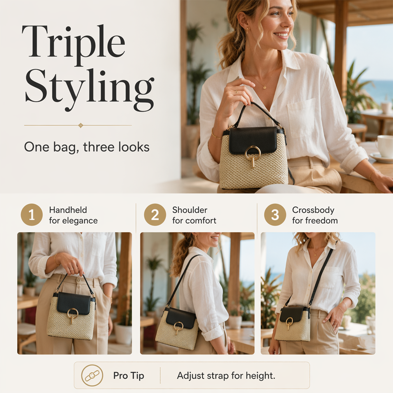 🔥2026 Hot Sale 50% OFF✨⚡ 50K+ SOLD! 🎁Women Straw Crossbody Handbag