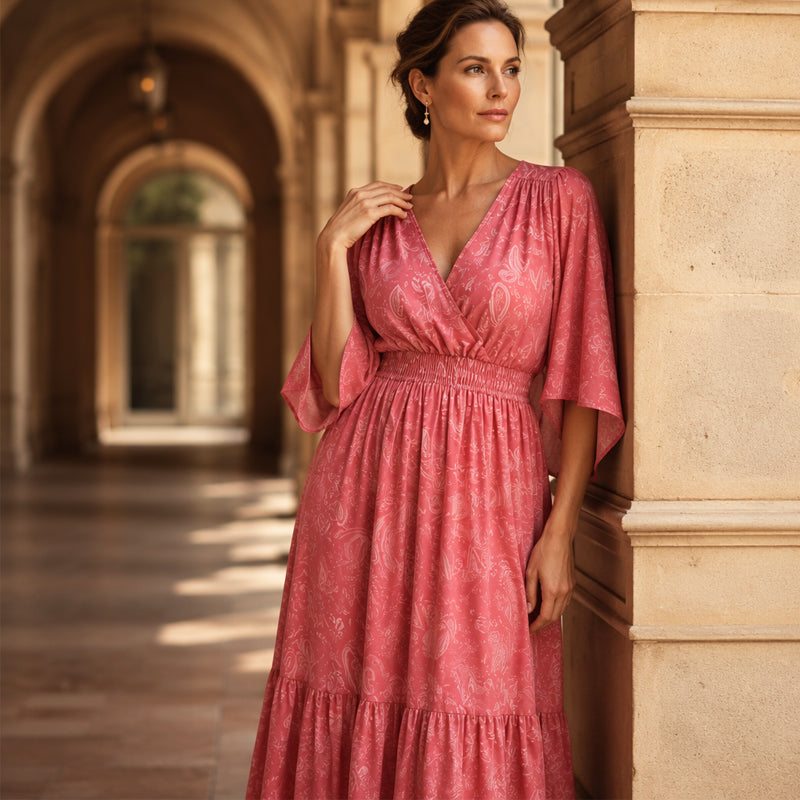 📢📢50% OFF !! ⏰Women's Elegant V-Neck Printed Dress