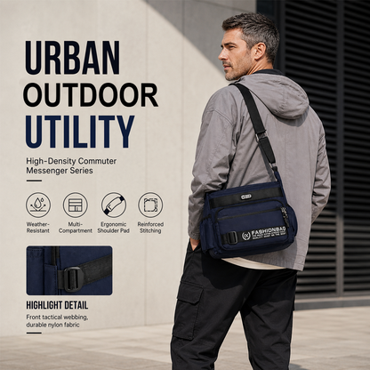 👜 LIMITED-TIME 50% OFF! Men's Large Capacity Multi-Pocket Crossbody Bag, Water Resistant Nylon Casual Messenger Shoulder Bag