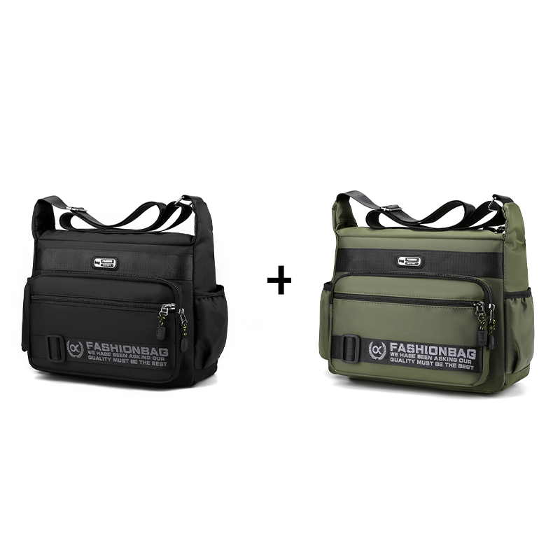 👜 LIMITED-TIME 50% OFF! Men's Large Capacity Multi-Pocket Crossbody Bag, Water Resistant Nylon Casual Messenger Shoulder Bag