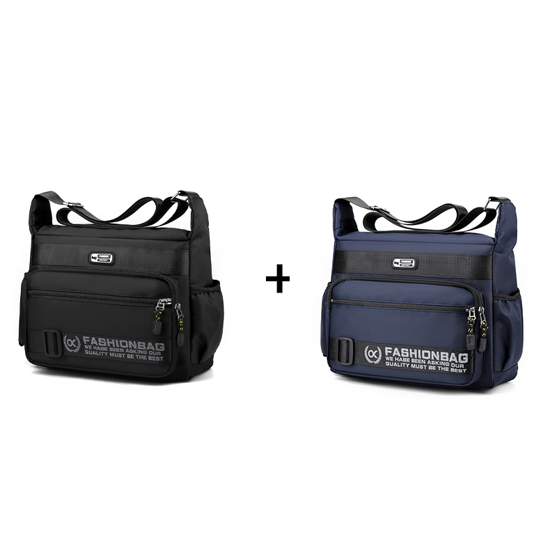 👜 LIMITED-TIME 50% OFF! Men's Large Capacity Multi-Pocket Crossbody Bag, Water Resistant Nylon Casual Messenger Shoulder Bag