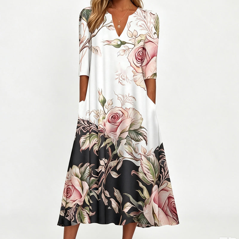 👗 50% OFF NOW! Women's Casual V‑Ring Printed Dress – soft fabric, loose fit & vibrant patterns – perfect for everyday, vacation and all summer occasions 🌸✨