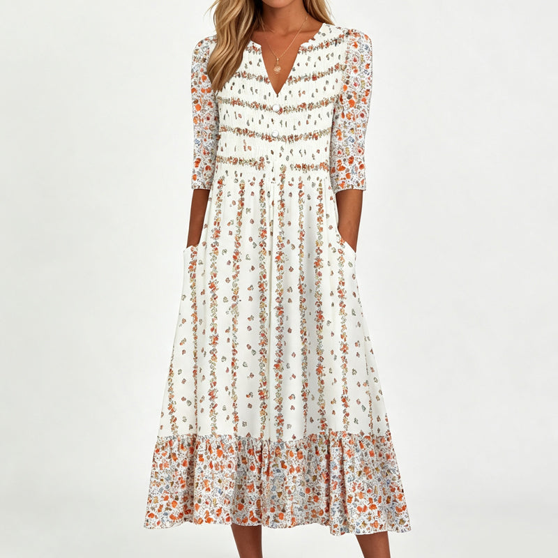 👗 50% OFF NOW! Women's Casual V‑Ring Printed Dress – soft fabric, loose fit & vibrant patterns – perfect for everyday, vacation and all summer occasions 🌸✨
