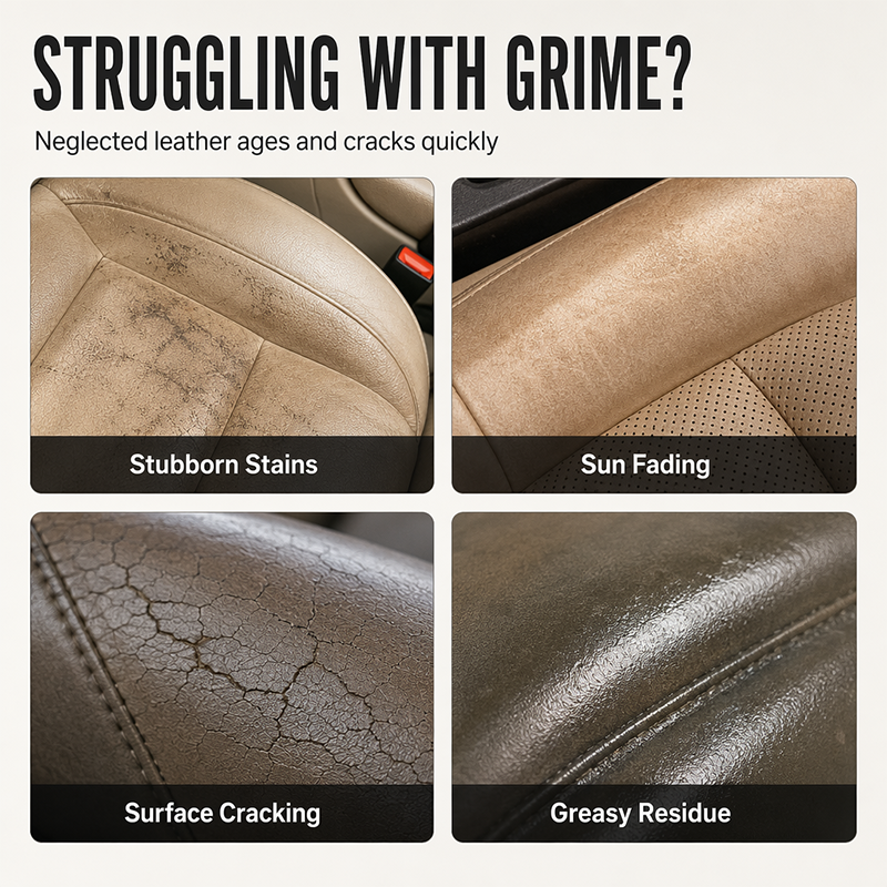🚗 LIMITED-TIME 50% OFF! 3-in-1 Car Leather Care Wipes, Cleans Conditions & UV Protection Interior Cleaner Wipes