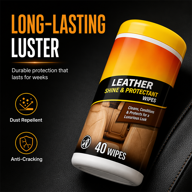 🚗 LIMITED-TIME 50% OFF! 3-in-1 Car Leather Care Wipes, Cleans Conditions & UV Protection Interior Cleaner Wipes