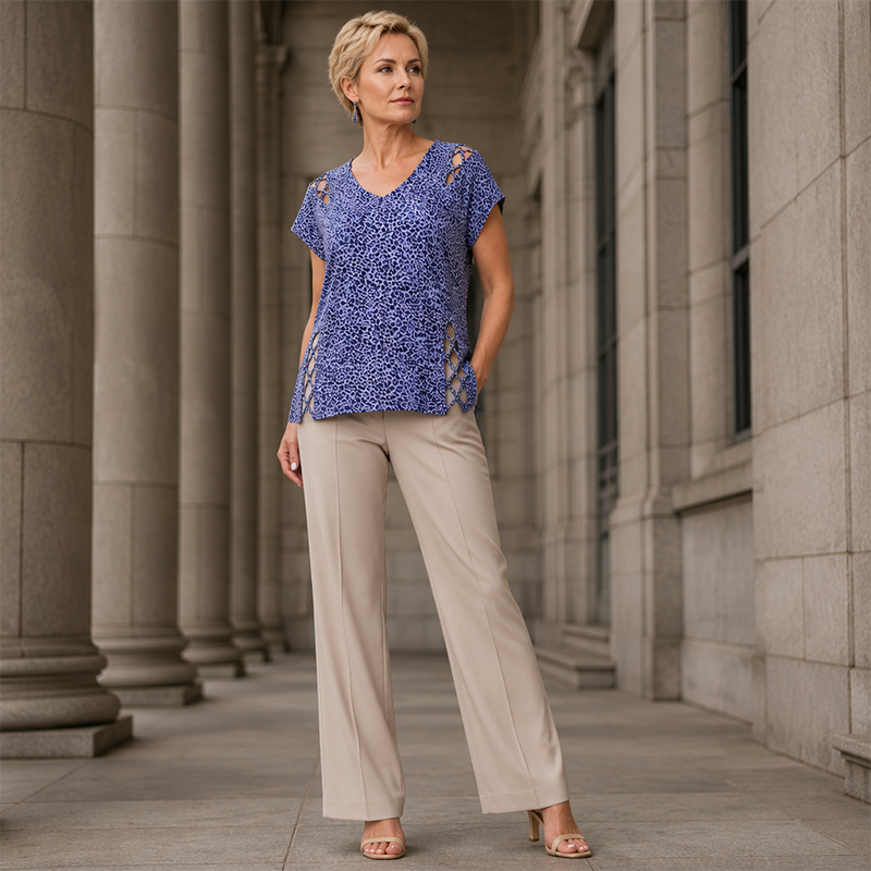 💃New Arrivals 57% OFF💞Women's T-shirt with leopard pattern, loose fit, V-neck