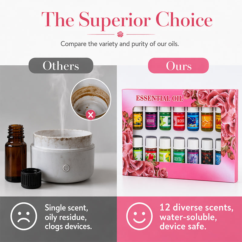 🔥🌷LAST DAY SALE 50% OFF– ONLY ￡6.99!!⚡50K+ SOLD💕12-Pack Water Soluble Essential Oils Set🎁🌺The fresh scent lifts your mood！！