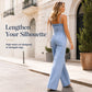 🎉 2026 Sale — Over 35 600 Sold!👖 Women Spaghetti Strap Wide Leg Denim Jumpsuit