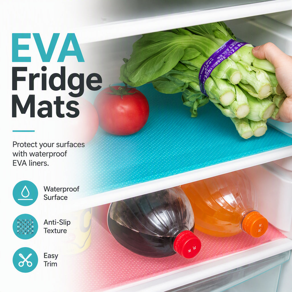 🧊50% OFF NOW!🌟Waterproof Fridge Shelf Liners – Non-slip, easy-clean & food-safe – Keeps fridge shelves fresh & organized ✨