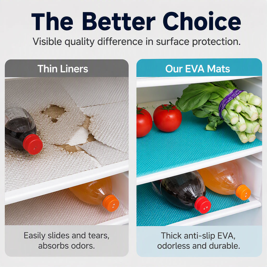 🧊50% OFF NOW!🌟Waterproof Fridge Shelf Liners – Non-slip, easy-clean & food-safe – Keeps fridge shelves fresh & organized ✨