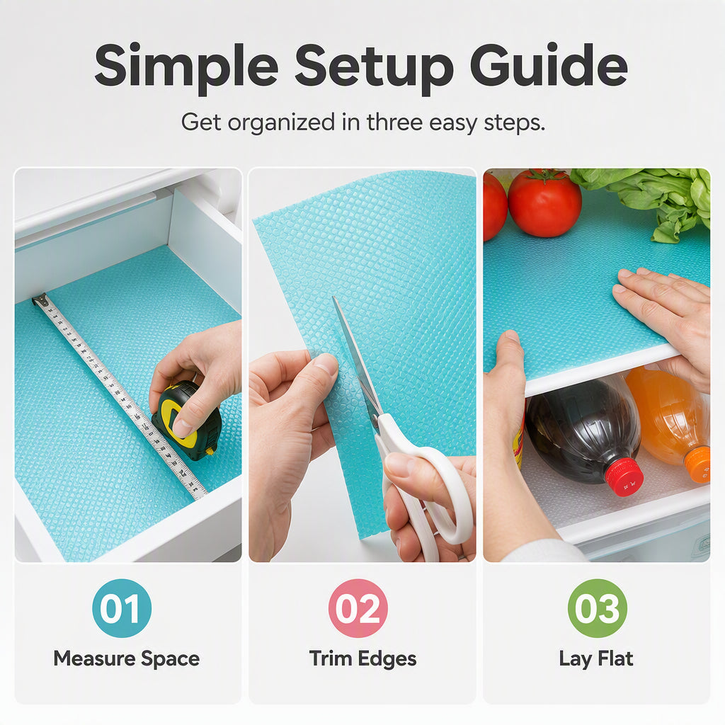 🧊50% OFF NOW!🌟Waterproof Fridge Shelf Liners – Non-slip, easy-clean & food-safe – Keeps fridge shelves fresh & organized ✨