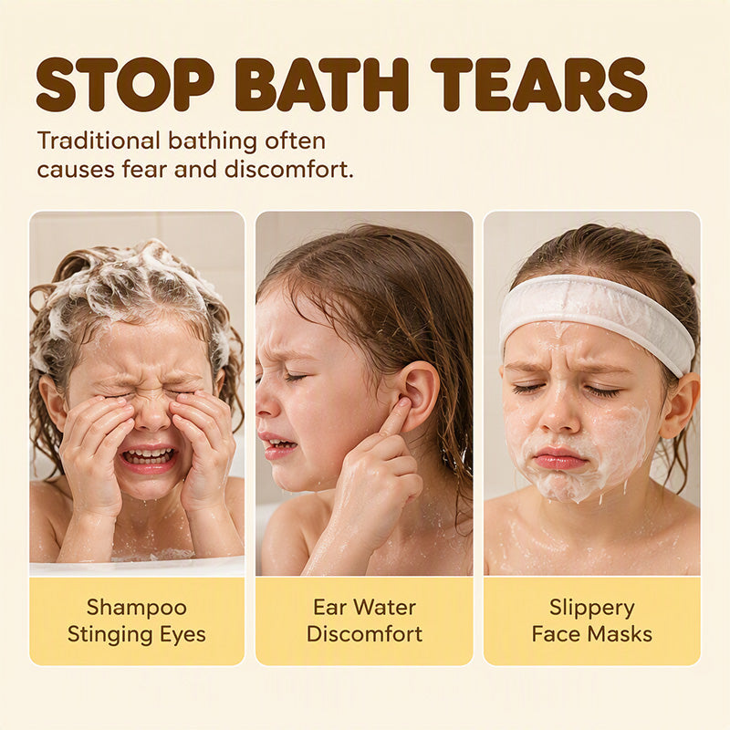 👑50% OFF NOW! Adjustable Crown Kids Shampoo Visor‑Soft Silicone Waterproof Bath Shower Cap, Ear Protection Shampoo Guard, Happy Bath Time Accessory for Toddlers & Children