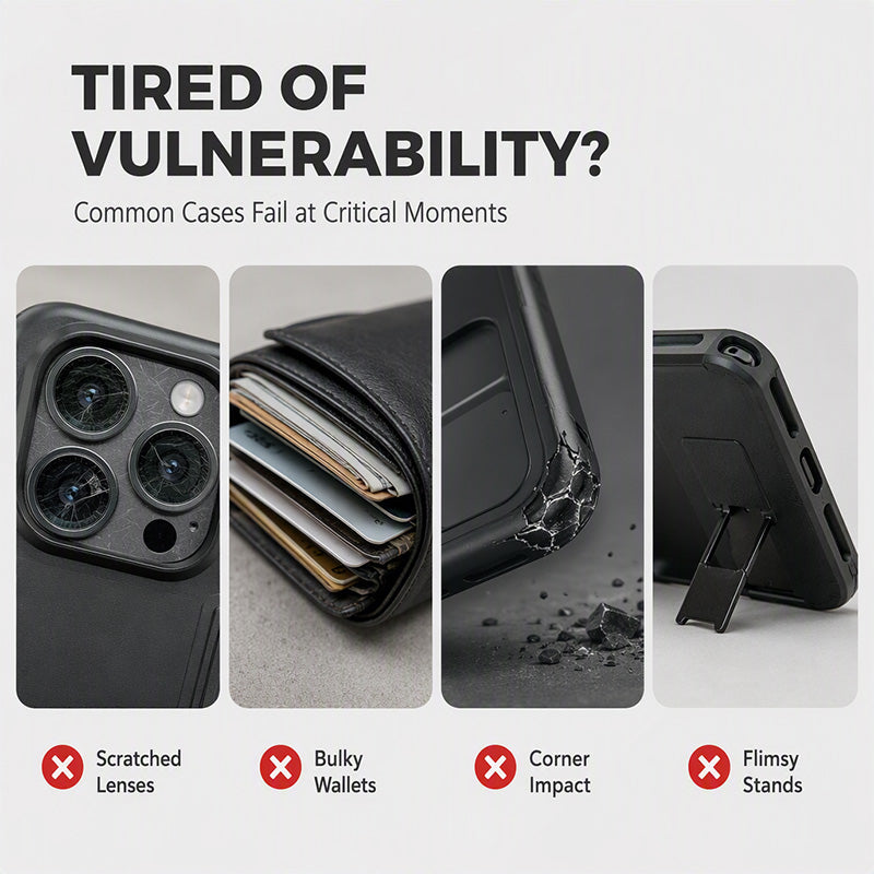 2-in-1 Shockproof IPhone Case with Card Holder
