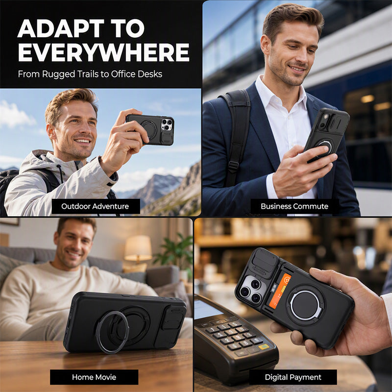 2-in-1 Shockproof IPhone Case with Card Holder
