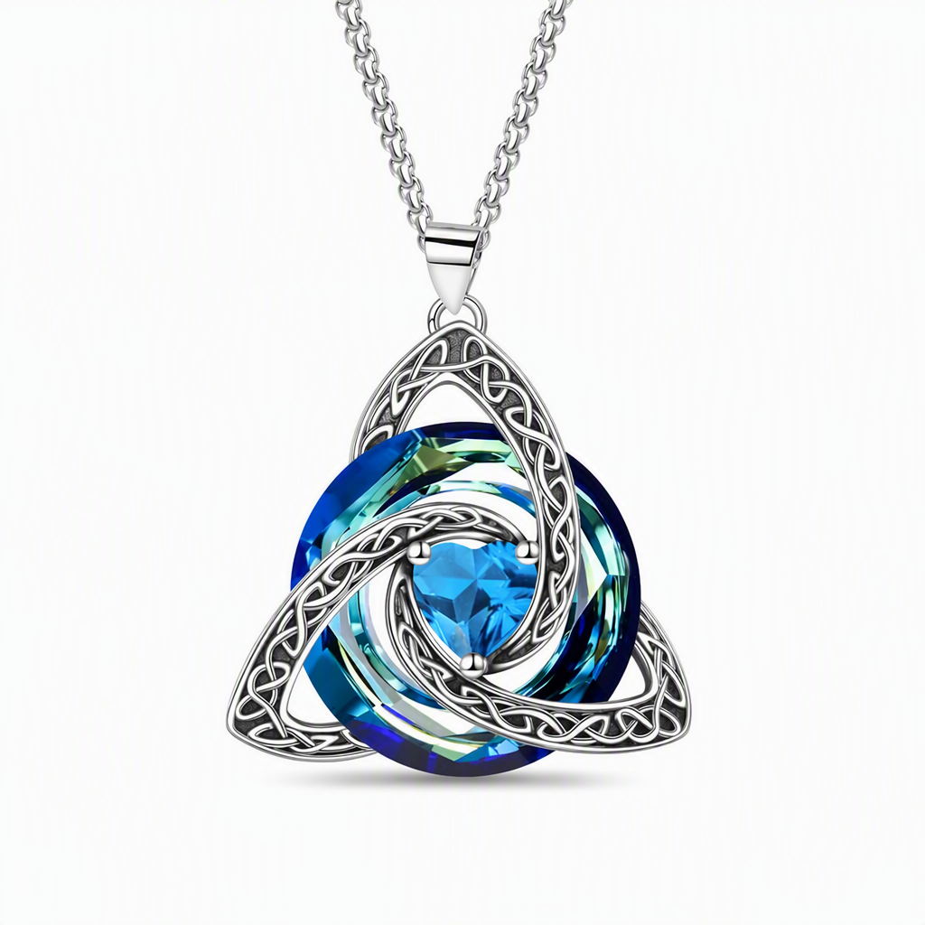🎁2026 New Arrivals 50% OFF💥Women's Celtic Knot Birthstone Pendant Necklace🌀📿