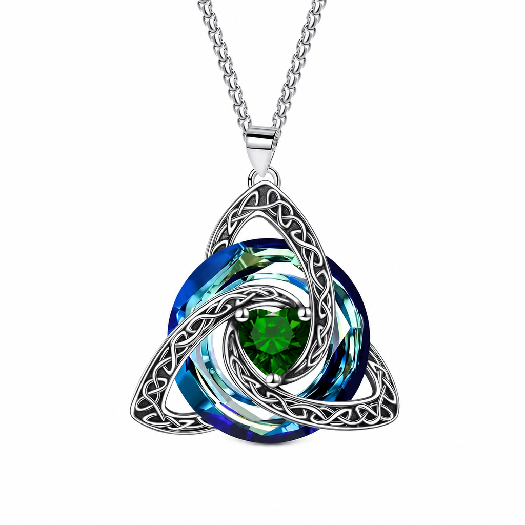 🎁2026 New Arrivals 50% OFF💥Women's Celtic Knot Birthstone Pendant Necklace🌀📿