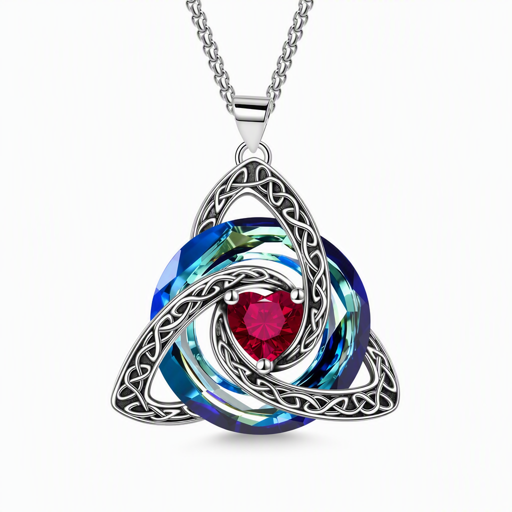🎁2026 New Arrivals 50% OFF💥Women's Celtic Knot Birthstone Pendant Necklace🌀📿
