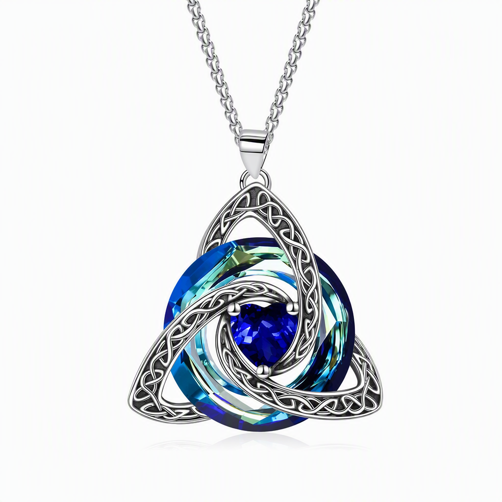 🎁2026 New Arrivals 50% OFF💥Women's Celtic Knot Birthstone Pendant Necklace🌀📿