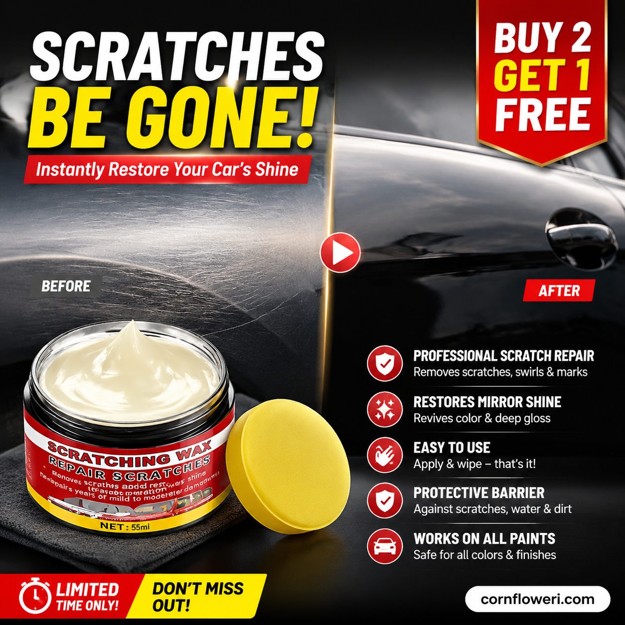 🔥Limited Time Promotion 50% OFF🔥Ultimate Car Scratch Remover Wax